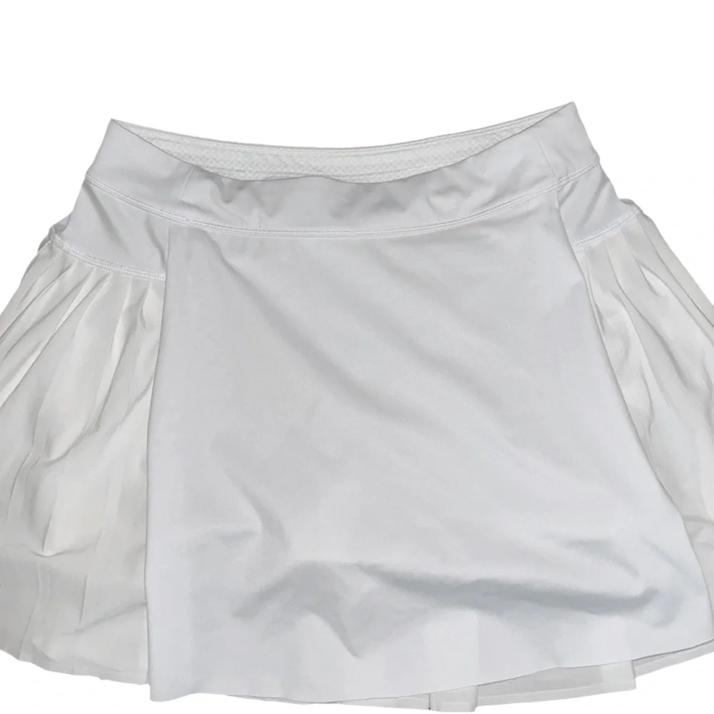 Athleta Advantage White Pleated Tennis Athletic Mini Skort Skirt - M - Picture 5 of 14